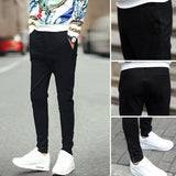 String Black Casual Long Pants