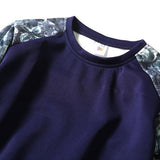 Floral Print O Neck Pullover Hoodies
