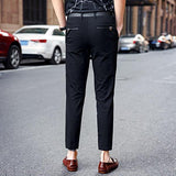 Solid Color Pockets Tapered Pants