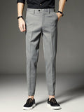 New Button Closed Men Suit Pants