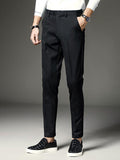 New Button Closed Men Suit Pants
