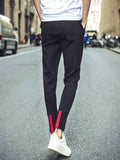 Contrast Color Fashion Men Street Style Pants