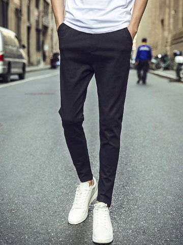 Contrast Color Fashion Men Street Style Pants