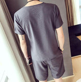 Solid Color Short Sleeve Men Suits