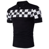 New Plaid Short Sleeve Casual Golf Shirt