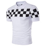 New Plaid Short Sleeve Casual Golf Shirt