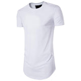 Hip Hop Asymmetrical Hem Long T Shirts