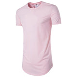 Hip Hop Asymmetrical Hem Long T Shirts