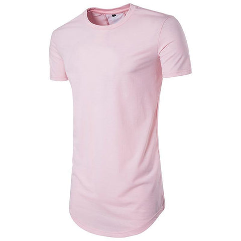 Hip Hop Asymmetrical Hem Long T Shirts