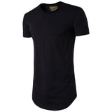 Hip Hop Asymmetrical Hem Long T Shirts