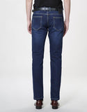 Solid Chic Straight Business Pocket Denim Men Pants
