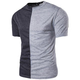 Contrast Color Simple Design Men T-Shirts