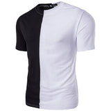 Contrast Color Simple Design Men T-Shirts