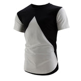 Color Block Short Sleeve Fashion Tee