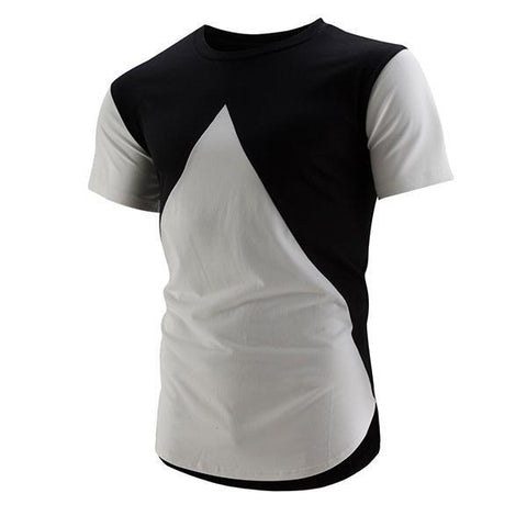 Color Block Short Sleeve Fashion Tee