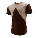 Color Block Short Sleeve Fashion Tee
