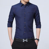 Solid Single Breasted Men Shirt