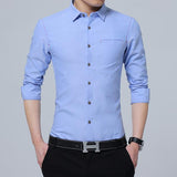 Solid Single Breasted Men Shirt
