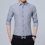 Solid Single Breasted Men Shirt
