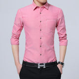 Solid Single Breasted Men Shirt