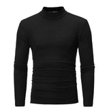 Turtle Neck Long Sleeve Solid T-shirt
