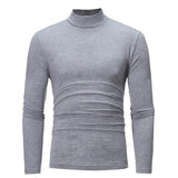 Turtle Neck Long Sleeve Solid T-shirt