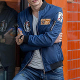 Hot Selling Applique Zipper Man Jackets