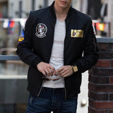 Hot Selling Applique Zipper Man Jackets