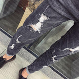 Stylish Black Ripped Skinny Jeans For Men