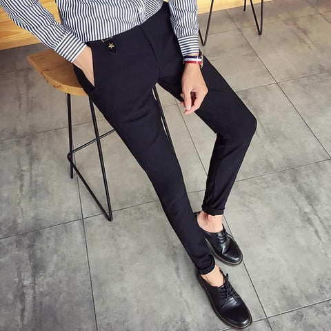 Slant Pocket Casual Long Pants For Men