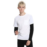 Fashion Color Match Chest Pocket Men Tee