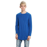 Euro Street Solid Crew Neck Zipper Men Tee