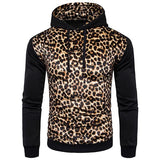 Chic Leopard Printed Easy Match Men Hoodies