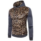 Chic Leopard Printed Easy Match Men Hoodies