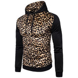 Chic Leopard Printed Easy Match Men Hoodies
