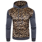 Chic Leopard Printed Easy Match Men Hoodies