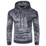 Fashion Leopard Printed Color Match Men Hoodies