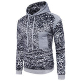 Fashion Leopard Printed Color Match Men Hoodies