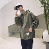 Hooded Lantern Sleeve Pullover Men Hoodies