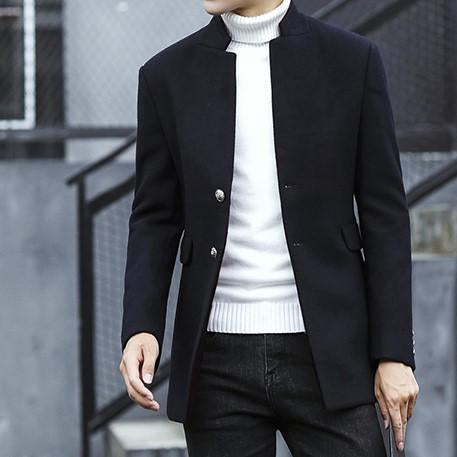Breasted Stand Neck Cardigan Jacket