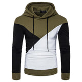 Euro Hooded Color Match Pullover Men Hoodies