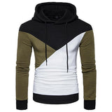 Euro Hooded Color Match Pullover Men Hoodies