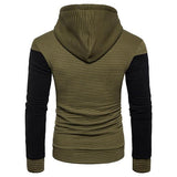 Euro Hooded Color Match Pullover Men Hoodies