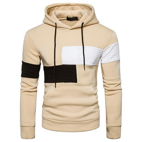 Euro Pocket Design Hooded Color Match Hoodies