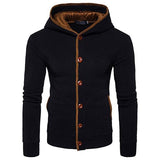 Stylish Hooded Fitted Single Breasted Men Hoodies