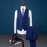 Double Breasted Fitted Business Men Suit