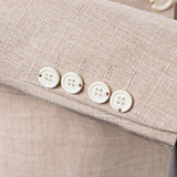 Plaid One Button Linen Beige 3Pcs Men Suit