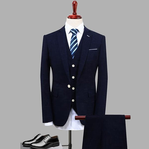 Single Breasted Solid Tailoring Men Suit