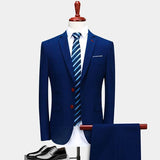 Single Breasted Fitted Business Men Suit