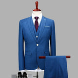 Chic One Button Solid Fitted For Wedding Men Suit